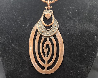 copper ball necklaces with copper pendant
