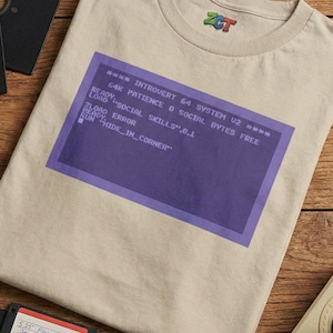 Funny Introvert Shirt Retro Computer Geek Gift C64 Style Programmer Tee 80s Nostalgia Coding Humor Sysadmin Top Social Battery Low Anxiety