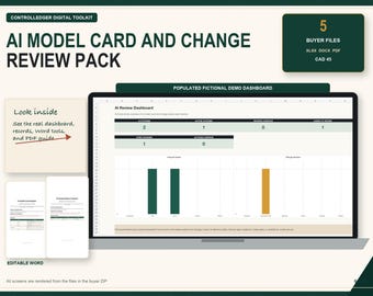 AI Model Card Template and Change Review Pack with Excel Dashboard