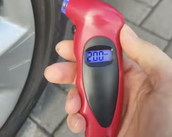 Medidor digital de presión de neumáticos para automóvil con pantalla LCD retroiluminada
