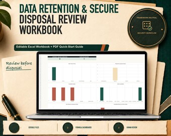 Data Retention Review Workbook: Excel Disposal Approval Tracker and Dashboard