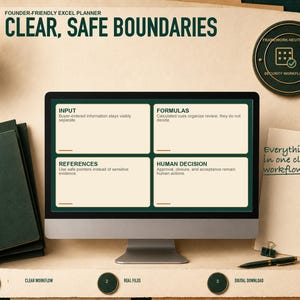 Safe-use view for Vibe-Coded App Security Launch Planner explaining buyer inputs, formula cues, safe references, and human decisions.