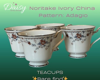 Vintage Noritake Adagio 7237 Tea Cups – Ivory China