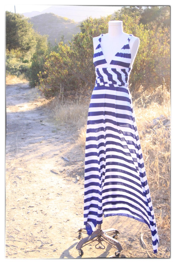 navy and white summer dress