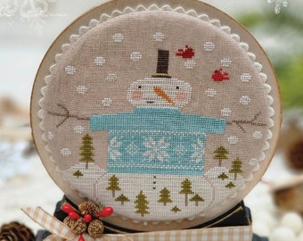 WITH THY NEEDLE Snow Magical! Optional Unfinished Freeze Frame Base counted cross stitch patterns at thecottageneedle.com