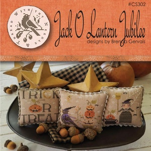WITH THY NEEDLE Jack O Lantern Jubilee counted cross stitch patterns at cottageneedle.com