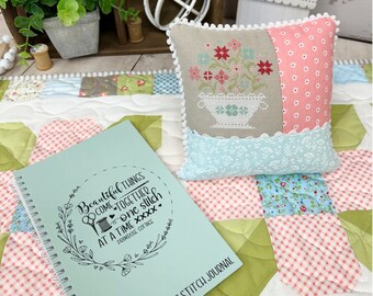 New! PRIMROSE COTTAGE Cross Stitch Journal counted cross stitch patterns at thecottageneedle.com