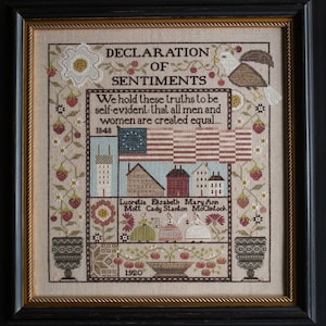 PLUM STREET SAMPLERS Equality Sampler counted cross stitch patterns at thecottageneedle.com