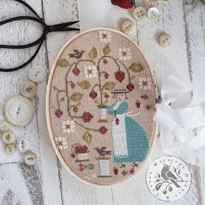WITH THY NEEDLE Berry Keeper counted cross stitch patterns at cottageneedle.com