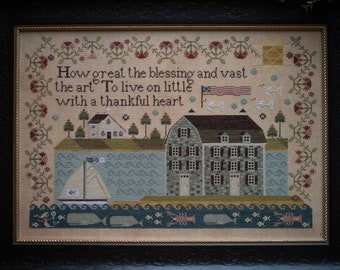 Ships in July! New! PLUM STREET SAMPLERS Live On Little counted cross stitch patterns at CottageNeedle.com