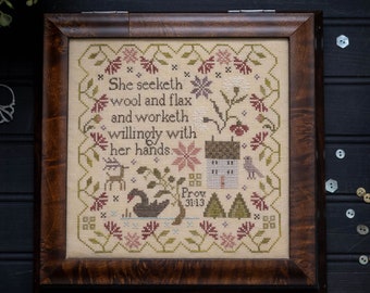 Nashville Exclusive! New! PLUM STREET SAMPLERS Proverbs 31 Sampler counted cross stitch 2024 NashvilleMarket