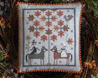 PLUM STREET SAMPLERS Falling counted cross stitch patterns at thecottageneedle.com