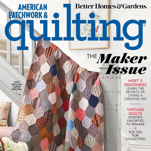 AMERICAN PATCHWORK & QUILTiNG #171 August/September 2021 issue + 2 skeins of COSMO floss or JABcO buttons magazine quilting sewing patterns