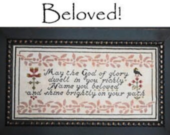 LA-D-DA Beloved counted cross stitch patterns at thecottageneedle.com