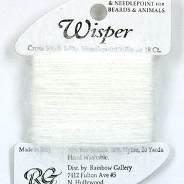 Pick Color RAINBOW GALLERY Wisper White W88 Ecru W89 Beige W131 Turtledove W137 Pearled Ivory W141 20-yards hand embroidery cross stitch