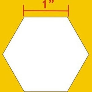 PAPER PIECES 1" Hexagons Set of 100 or 1200 EPP English Paper Piecing Templates at cottageneedle.com hexies