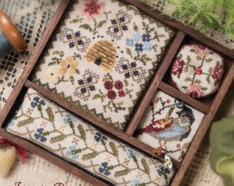 New! JEANNETTE DOUGLAS Garden Box counted cross stitch patterns at thecottageneedle.com