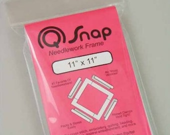 Q-Snap 11" x 11" Stitching frame at thecottageneedle.com counted cross stitch quilting hardanger hand embroidery needlework hoop