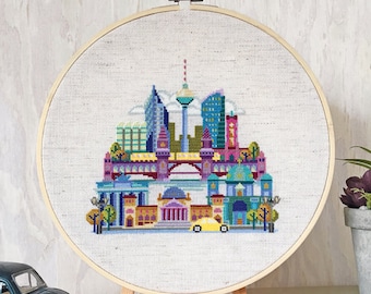 PRETTY LITTLE BERLIN by Satsuma Street counted cross stitch pattern at cottageneedle.com
