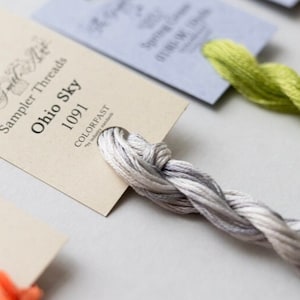 OHIO SKY hand-dyed embroidery floss Gentle Art cross stitch thread at cottageneedle.com