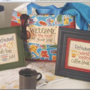 LIZZIE KATE Retirement Crazy #136 counted cross stitch patterns at cottageneedle.com 4th of July patriotic red white and blue