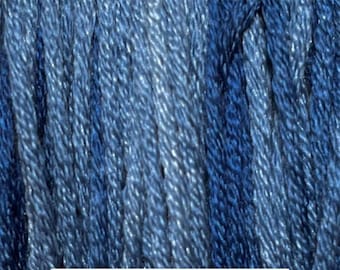 BLUE LAGOON Belle Soie Silk hand-dyed embroidery floss cross stitch thread at thecottageneedle.com
