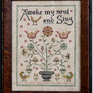 LA D DA Awake My Soul counted cross stitch patterns at cottageneedle.com