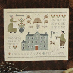 WITH THY NEEDLE Bee Keeper's Sampler counted cross stitch patterns at cottageneedle.com