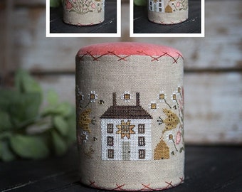 PLUM STREET SAMPLERS My Garden House counted cross stitch patterns at thecottageneedle.com 2022 Nashville Market