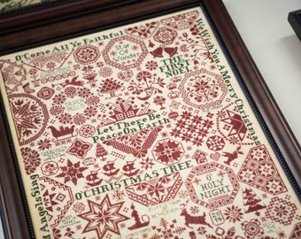 PDF DOWNLOAD Christmas Quaker 2 Songs of the Season digital counted cross stitch patterns by Bygone Stitches at thecottageneedle.com