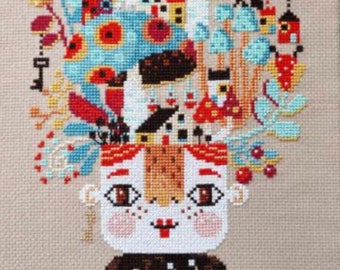 New! BARBARA ANA Toxic City Flowerpot counted cross stitch patterns at thecottageneedle.com
