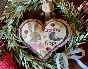 New! TERESA KOGUT Spring Is Hope XS325 counted cross stitch patterns at thecottageneedle.com Squirrel