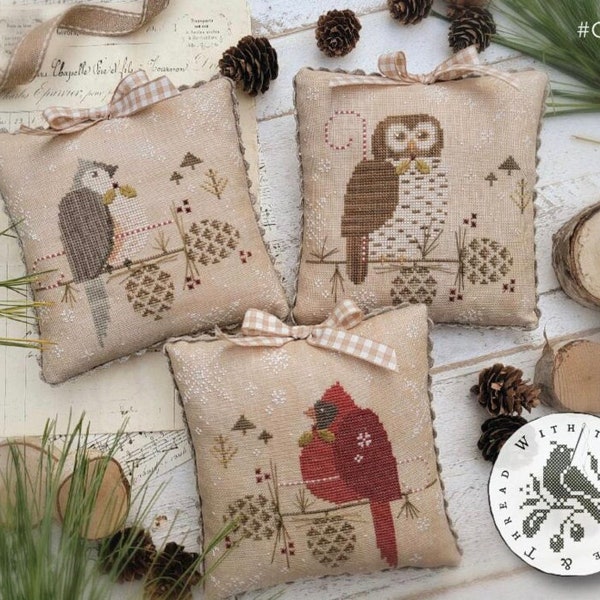 WITH THY NEEDLE Peppermint & Pine counted cross stitch patterns at thecottageneedle.com