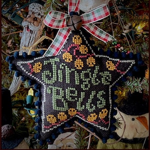 TERESA KOGUT Jingle Bells Ornament counted cross stitch patterns at cottageneedle.com 2022 Needlework Expo