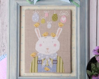 BUNNY AND THE CHICKs by Madame Chantilly counted cross stitch pattern at cottageneedle.com