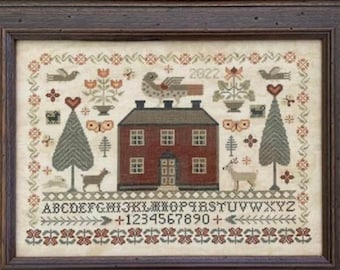 PERNICE MANOR by Teresa Kogut counted cross stitch pattern at cottageneedle.com