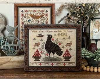New! TERESA KOGUT Wherever There Are Birds XS327 counted cross stitch patterns at thecottageneedle.com 2024 Nashville Market