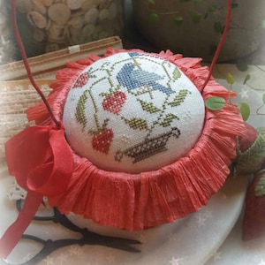 WITH THY NEEDLE Strawberries & Stripes counted cross stitch patterns at cottageneedle.com