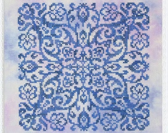 PDF DOWNLOAD Blue Velvet M84 digital counted cross stitch pattern by Ink Circles at thecottageneedle.com