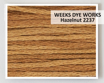 HAZELNUT 2237 Weeks Dye Works WDW hand-dyed embroidery floss cross stitch thread at thecottageneedle.com