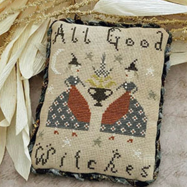 PINEBERRY LANE All Good Witches counted cross stitch patterns at thecottageneedle.com