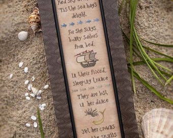 PLUM STREET SAMPLERS Sea Hag counted cross stitch patterns at cottageneedle.com nautical ocean sea mermaid mythical creatures
