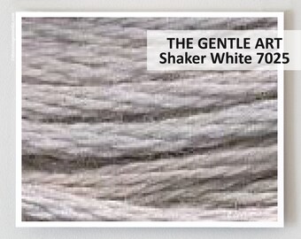 SHAKER WHITE 7025 Gentle Art GAST hand-dyed embroidery floss cotton cross stitch thread at thecottageneedle.com