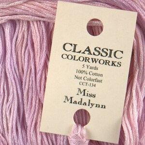 MISS MADALYNN Classic Colorworks 6-strand embroidery floss hand-dyed overdyed thread cross stitch at cottageneedle.com Cottage Colours