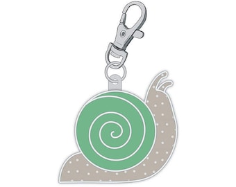 LORI HOLT Snail Happy Charm Scissor Fob Key Chain at thecottageneedle.com Riley Blake quilt sewing cross stitch embroidery tool