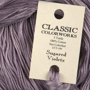 SUGARED VIOLETS Classic Colorworks hand-dyed embroidery floss cross stitch thread at cottageneedle.com