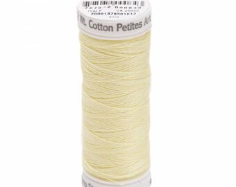 SULKY COTTON PETITES Pale Yellow #712-1061 12 wt. Solid 50-yards at thecottageneedle.com hand embroidery Crazy Patchwork