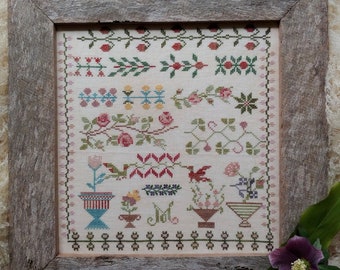 PDF DOWNLOAD Manon's Garden An Antique Reproduction counted cross stitch patterns by Mojo Stitches at thecottageneedle.com
