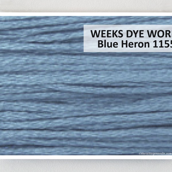 BLUE HERON 1155 Weeks Dye Works WDW hand-dyed embroidery floss cross stitch thread at thecottageneedle.com