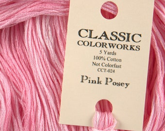 PINK POSEY Classic Colorworks hand-dyed embroidery floss cross stitch thread at cottageneedle.com